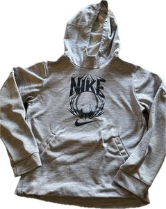 Nike Dri-Fit Kids Hoodie Gray - Picture 1 of 3
