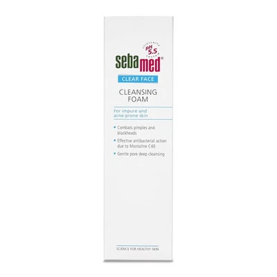 Espuma limpiadora facial transparente Sebamed para pieles propensas al acné 50 ml I pH 5,5 I suave Foto 1 de 4