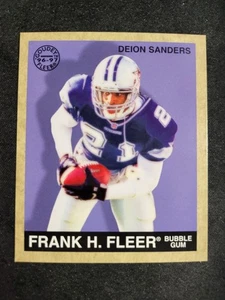 Mini tarjeta Fleer Goudey Deion Sanders 1997 #96 Cowboys Salón de la fama - Imagen 1 de 2