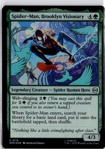 Spider-Man, Brooklyn Visionary FOIL Marvel's Spider-Man Magic The Gathering TCG - Picture 1 of 4