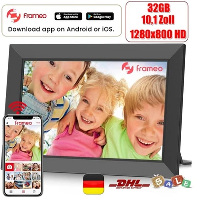 Digital Photo Frame 10.1 Inch IPS Display Touch WIFI Frameo 32GB 1280x800 HD - Image 1 of 4