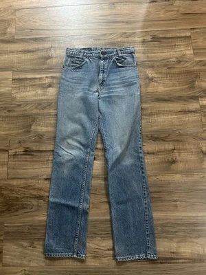 Pantalones de mezclilla para mujer vintage años 70 Levi's Orange Tab 716-0917 lavado medio bigotes 28x31 Foto 1 de 4