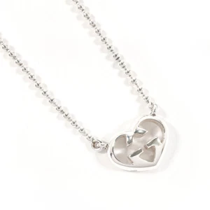 GUCCI Necklace Interlocking G heart GG ball chain Silver925 accessory Women - Bild 1 von 7