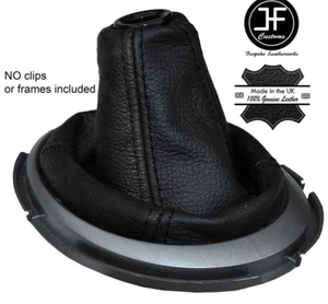 BLACK TOP GRAIN LEATHER MANUAL SHIFT BOOT FITS HONDA JAZZ 2009-2014 - Imagen 1 de 3