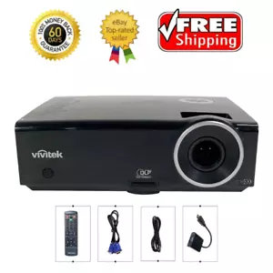 ViviTek D825EX DLP Projector 2600 ANSI Home Theatre Gaming HDMI-Adapter w/Bundle - Picture 1 of 10