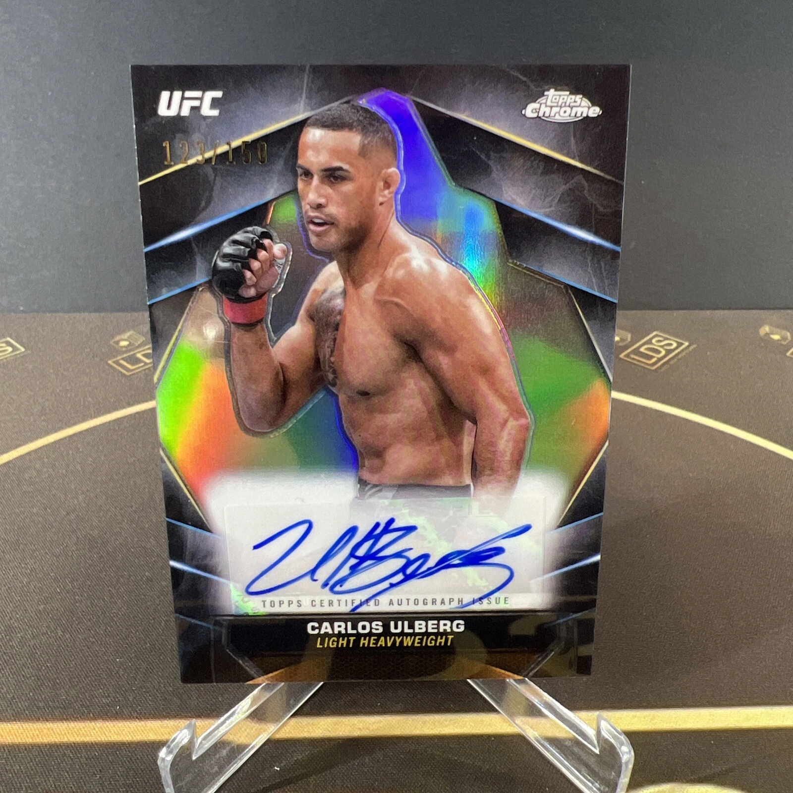 2024 TOPPS UFC CHROME CARLOS ULBERG VETERAN REFRACTOR AUTO # 123/150