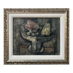 Vintage Oil Painting Cubist Still Life Manner of Georges Braque - Picture 1 of 6