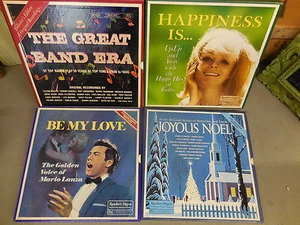 Lot of four vintage records box set-THE GREAT BAND ERA-HAPPINESS IS-BE MY LOVE - Picture 1 of 5