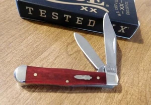 CASE XX New 11325 Red Smooth Bone Handle Small Swell Center Jack Knife/Knives - Picture 1 of 1