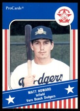 1991 ProCards Florida State League All-Stars Matt Howard Vero Beach Dodgers
