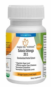 Salacia Oblonga Extract 20:1 Capsules Saptrangi Control Blood Sugar Weight loss - Picture 1 of 2
