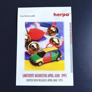 HERPA  toy cars and trucks German/English  brochure / catalog  April-June 1995 - Picture 1 of 3
