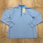 Tommy Bahama Men’s 1/4 Zip Pullover Soft Blue Classic Fit Sweatshirt Sz Medium