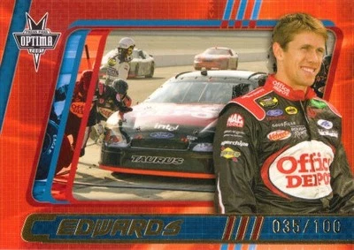CARL EDWARDS 2005 Press Pass Optima Gold Parallel Card #G9 35/100 - Image 1 of 2