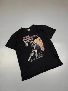 Vintage The Texas Chainsaw Massacre Horror Movie Shirt Men SZ L Black Promo Tee - Picture 1 of 14