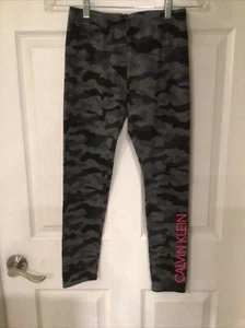 Girls Calvin Klein Camouflage Leggings Size L 12/14 - Picture 1 of 3