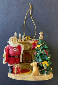 Kansas City Chiefs Limited Edition Fireside Santa Christmas Ornament - Picture 1 of 1