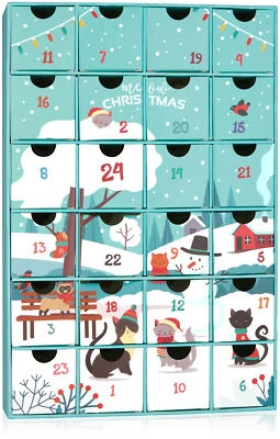 BERUBAKER Fill Your Own Cat Advent Calendar with Pet Treats or for Cat Lover DIY - Image 1 of 4