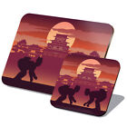 1 Placemat & 1 Coaster Set Sumo Wresters Japan Fight #52166