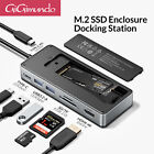 M.2 NVMe SATA SSD Enclosure Docking Station-10Gbps Multi Ports Hub, USB-C PD100W