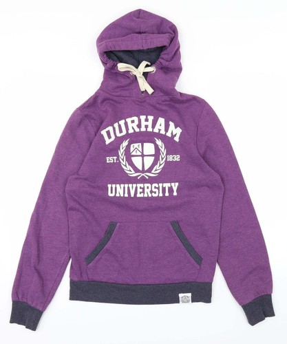 VETEMENTS Felpa con cappuccio pullover da donna viola cotone taglia XS