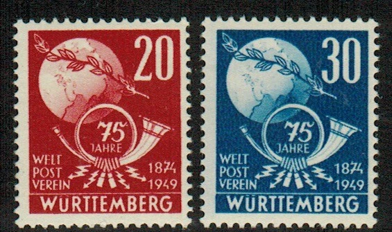 Germany #8N40-41, '1949 75th Anniversary of UPU, NH F/VF - Image 1 of 1