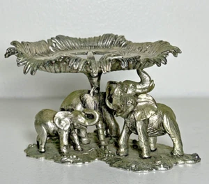Arthur Court Designs 1999 Elephants (Aluminium Hollowware) - No Glass Dome Cover - Bild 1 von 17