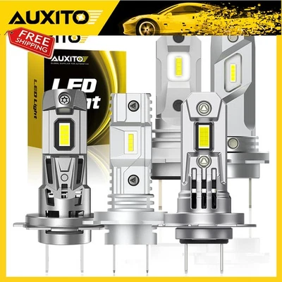 AUXITO 80W 22000LM 2x H7 LED Car Headlight Conversion Bulbs High Low Beam 6500K - Image 1 of 4