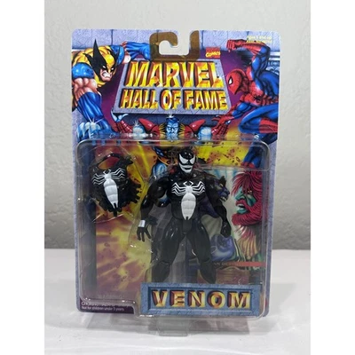 Marvel Hall of Fame Venom Action Figure Toy Biz 1996 New on Card - Image 1 of 4