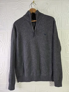 Rodd & Gunn Sweater Men’s Long Sleeve Gray 1/4 Zip Mock Neck Cotton Sz.Sm - Picture 1 of 16