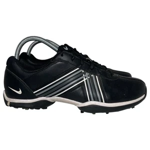 Nike Womens Delight Golf Shoes US Sz 8.5 Black White Gray Soft Spike 549583-001 - Picture 1 of 11