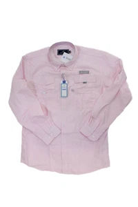 Properly Tied Boys Collar Long Sleeve Button Down Fishing Shirt Pink Size 10-12Y - Picture 1 of 4
