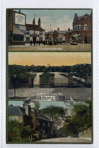 (Gd5076) Multi View of Crown Junction, Wortley, Ridge Rd, ARMLEY, Leeds c1910 - Imagen 1 de 4