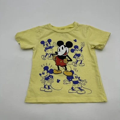 Camiseta Disney Junior Mickey Jóvenes Niños Talla 2T Amarillo Estampado Gráfico Logo. #33738 Foto 1 de 4