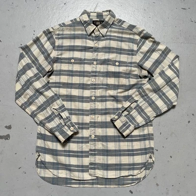 Camisa de Trabajo RRL Ralph Lauren Doble RL Franela a Cuadros Estilo Vintage Mediana Foto 1 de 4