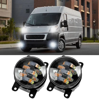 Lâmpada LED transparente para faróis de neblina RAM Promaster 1500 2500 3500 2014-2022 EUA - Imagem 1 de 4