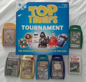Top Trumps Tournament & 8x Extra Top Trumps Packs Inc Monster Jam & Yu-Gi-Oh! - Picture 1 of 10