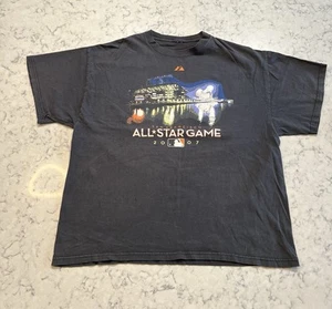 MLB All Star Game 2007 Black Majestic Graphic Tshirt Size XL San Francisco, CA - Bild 1 von 4