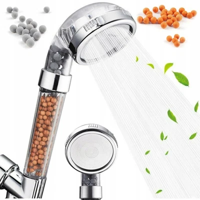 Duschkopf Handbrause Steinfilter wassersparend Ionenfilter Hochdruck Brause NEU - Bild 1 von 4