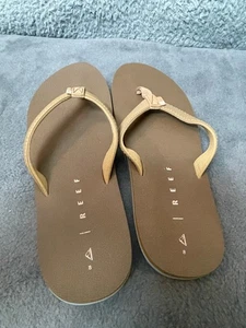 Reef Solano Flip Flops Womens 8 Brown Thongs Sandals Cocoa - Picture 1 of 8