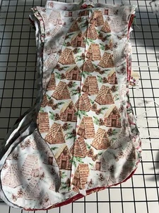 bucilla Christmas Stocking fabric liner Gingerbread House On Light Color Fabric - Picture 1 of 2