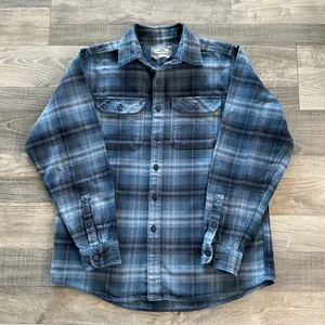 Camisa de franela Arborwear Chagrin para hombre MEDIANA azul a cuadros peso pesado orgánica 205542 - Imagen 1 de 11