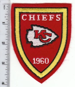 Kansas City Chiefs Crest Shield Logo 4" Patch Est 1960 AFL (sew  on) - Picture 1 of 1