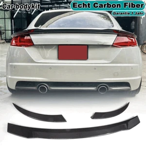 Carbon Heckspoiler Heckflügel Wing Rear Spoiler Für Audi TT TTS TTRS 8S 2014-21 - Picture 1 of 14