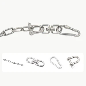 Edelstahlkette Karabinerhaken Wirbelschäkel Schäkel Edelstahl V2A Ankerkette - Bild 1 von 9