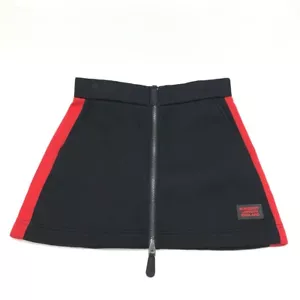BURBERRY Zip-up Logo Bicolor skirt polyester Black x Red Unused - Bild 1 von 12