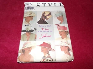 ๐น STYLE #2435 - BEAUTIFUL LADIES ( 8 STYLE ) HAT TRIMMING PATTERN OZ FF - Picture 1 of 2