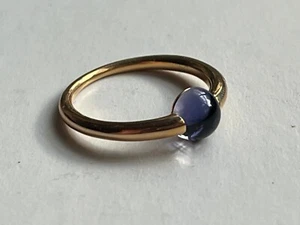 Pomellato M'ama Non M'ama Iolite and 18K Yellow Gold ring Size USA 7 / EUR 54 - Picture 1 of 8