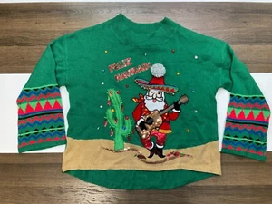 Maglione Holiday Time donna L Natale brutto divertente Feliz navidad Santa Mexico - Foto 1 di 16