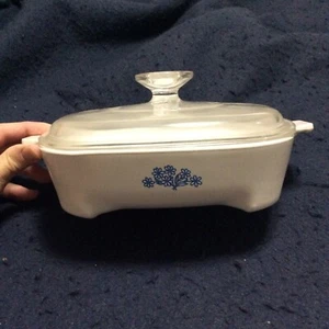 vintage CORNING casserole dish ● MONTGOMERY WARD ● ELECTRONIC OVEN BROWNING GRIL - Picture 1 of 9